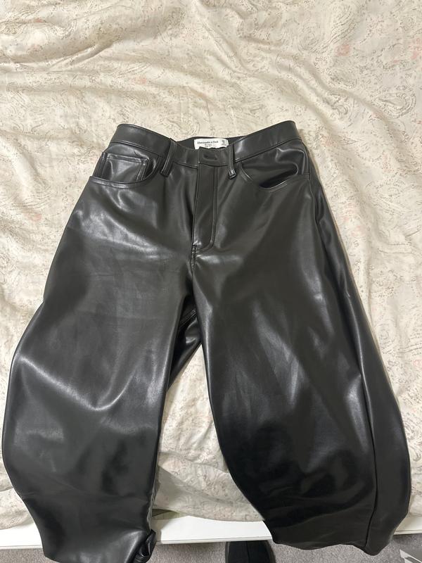 Women's Vegan Leather High Rise Loose Pant | Women's Bottoms