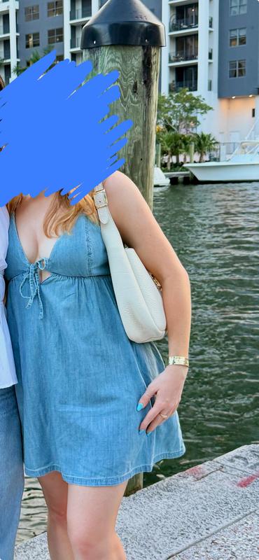 Women's Bra-Free Tie-Front Chambray Skort | Women's Clearance