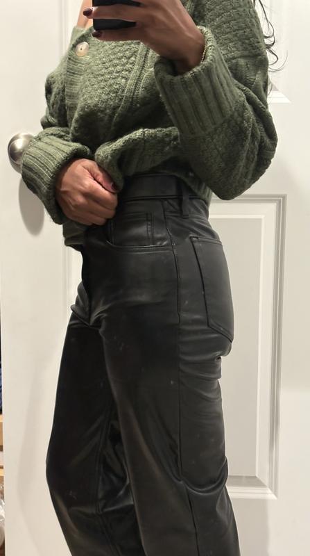 Women's Vegan Leather 90s Straight Pant | Women's Bottoms