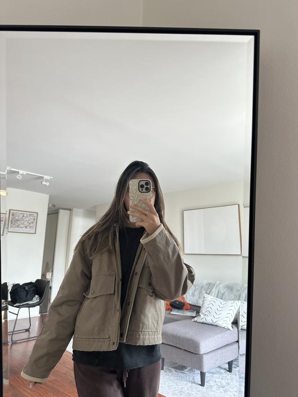Women's Short Waxed Chore Jacket | Women's Clearance | Abercrombie.com