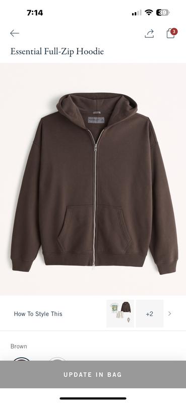 Men's Essential Full-Zip Hoodie, Men's Clearance