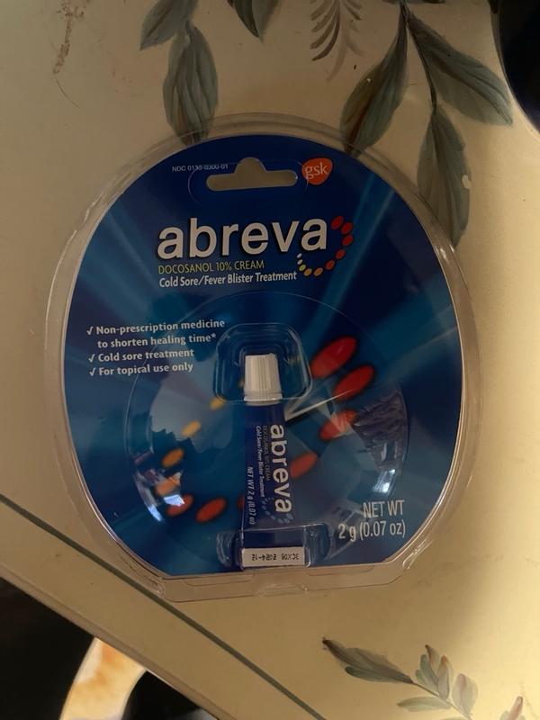 Abreva Docosanol 10% Cream Pump, FDA Approved Treatment for Cold