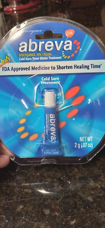 Abreva Docosanol 10% Cream Pump, FDA Approved Treatment for Cold