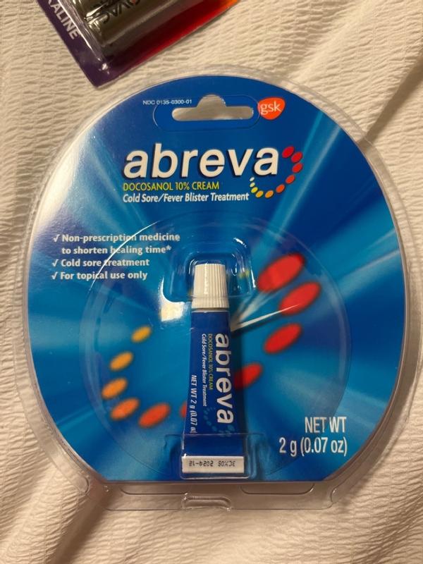 Abreva Docosanol 10% Cream Pump, FDA Approved Treatment for Cold