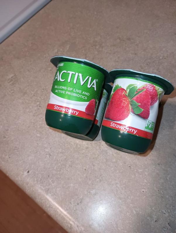 Activia Lactose-Free Probiotic Strawberry Yogurt, 4 Oz. Cups, 4 Count