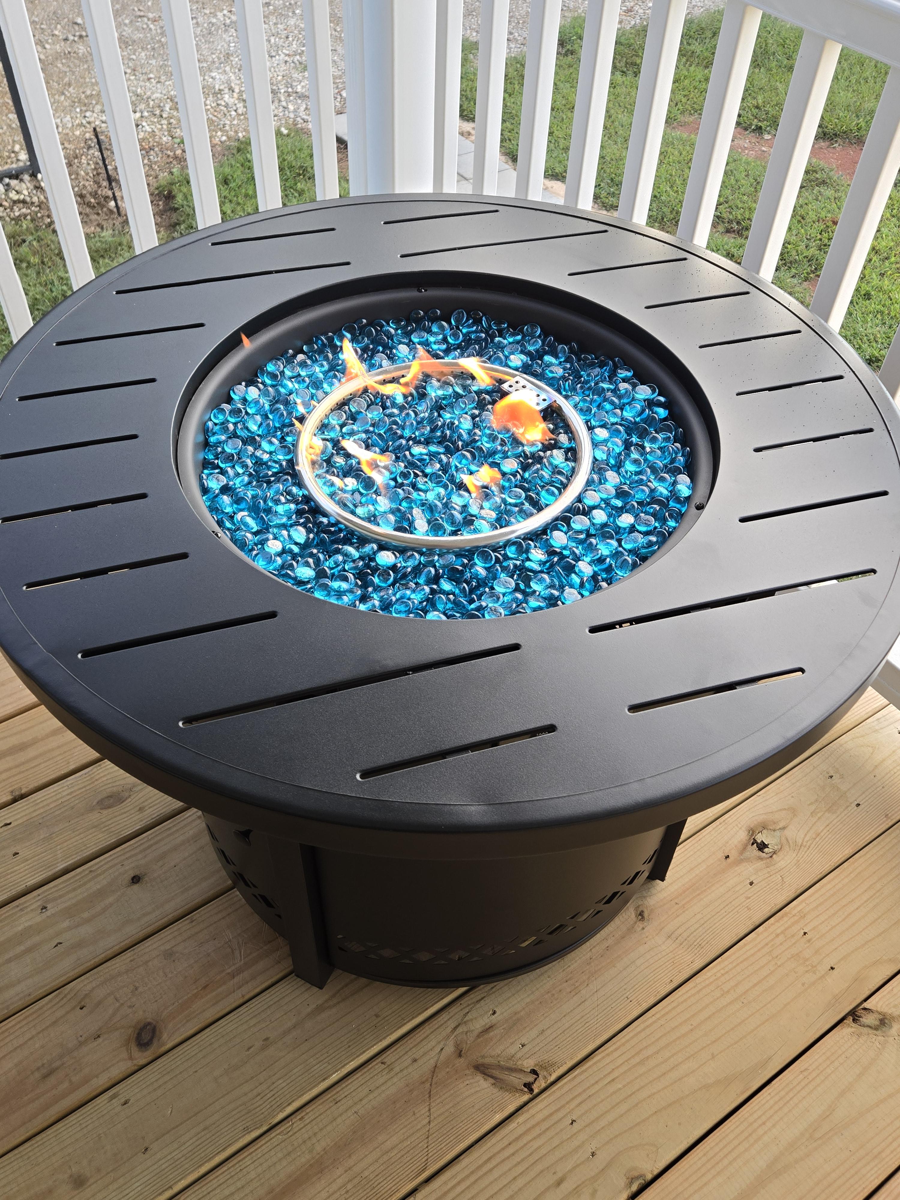 大ゴールデンカピスマザーオブパール 小（Akro Agate）」マーブル小皿2 Mosaic Kingsland II 36 in Gas Fire Pit | Academy