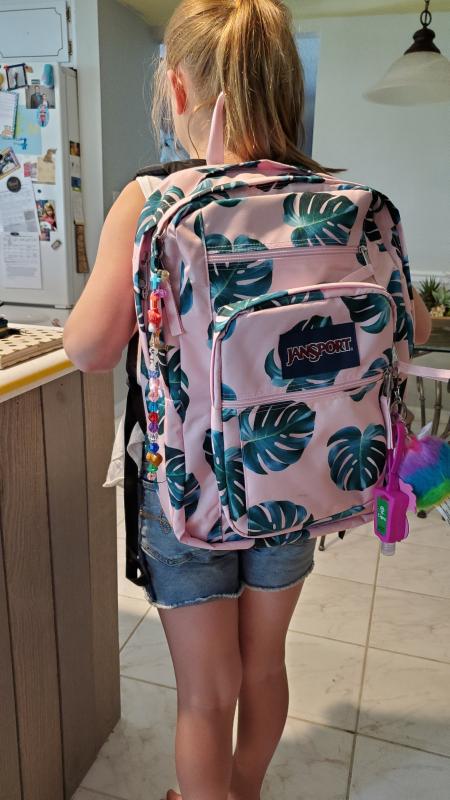 Jansport big student backpack monstera leaves best sale