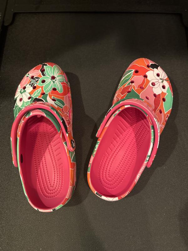Crocs Adults' Classic Woodcut Floral Clogs Academy