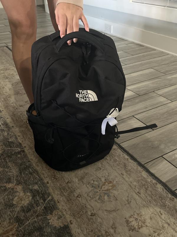 north face backpack black jester The Mid Grey Dark Heather/TNF metallic details along with simplified organization and a stand THE NORTH FACE Jester Backpack