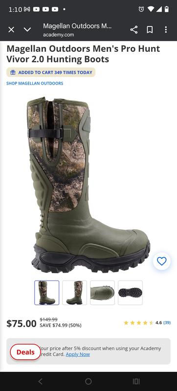 Bottes De Chasse Magellan Outdoors Pro, Imperméables, Camouflage, Pointure 12