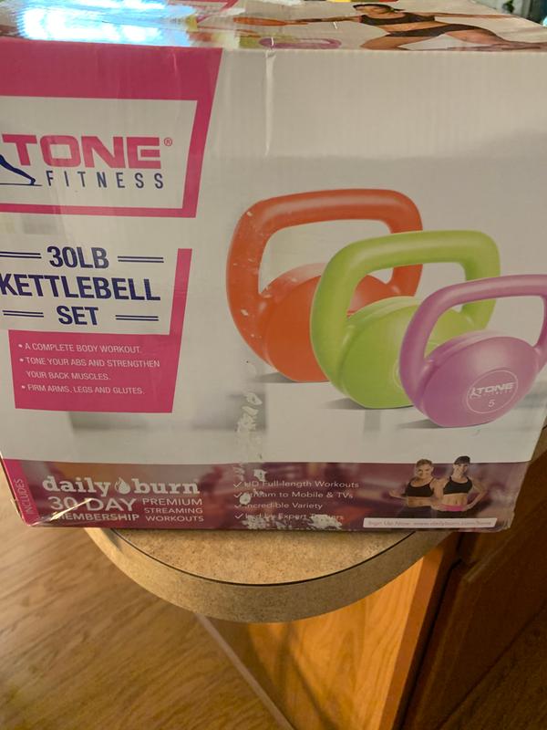 Tone fitness kettlebell set academy hot sale