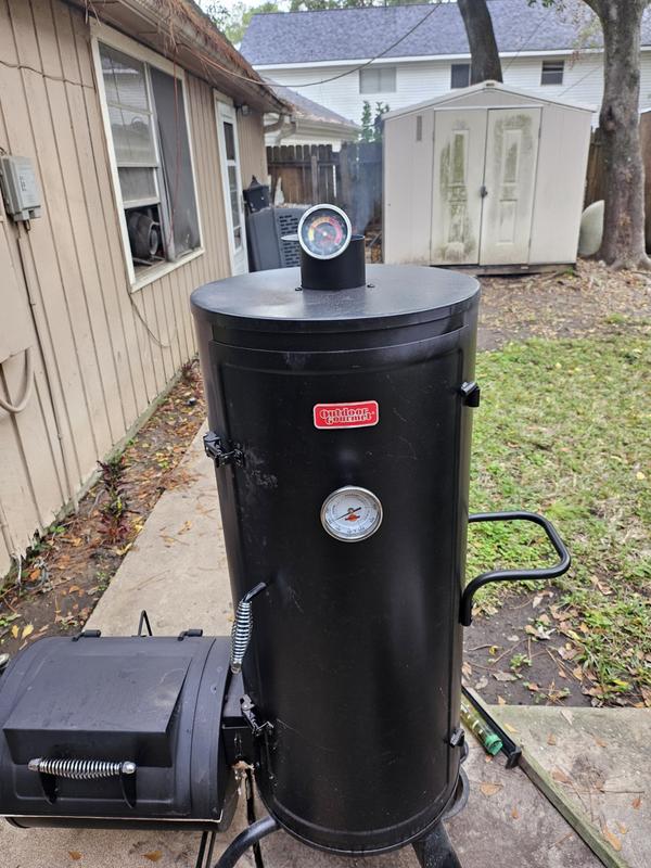 Outdoor gourmet triton vertical charcoal smoker store