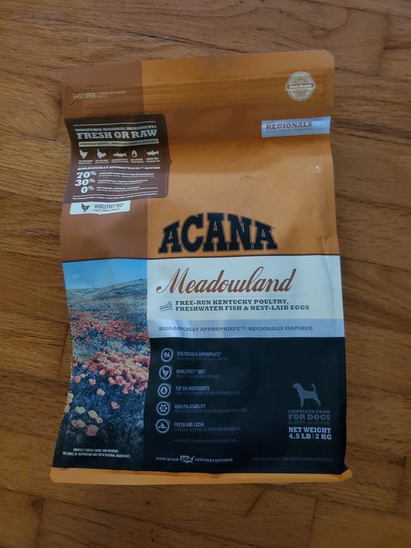 Acana meadowland dog clearance food