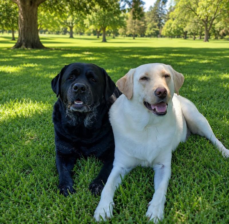 Ben 15 yr. old black Lab passed away last year and Luke our now 8 yr. old yellow Lab.