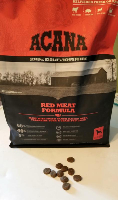 Acana red meat dry dog food hotsell