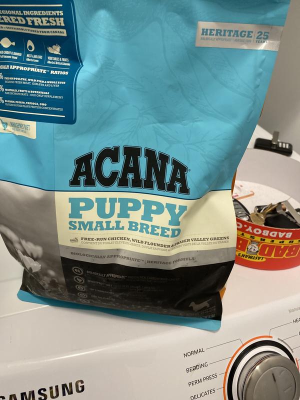 Acana puppy best sale small breed review