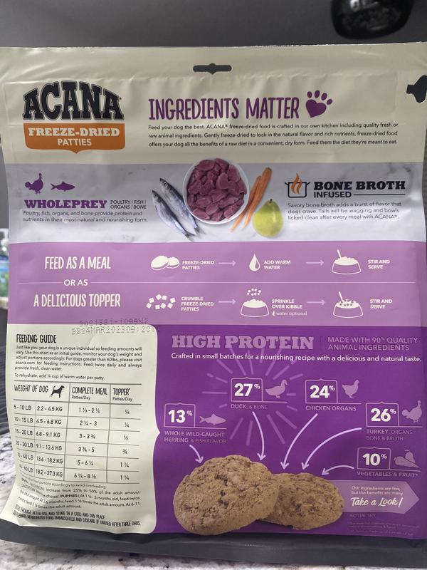Back of bag