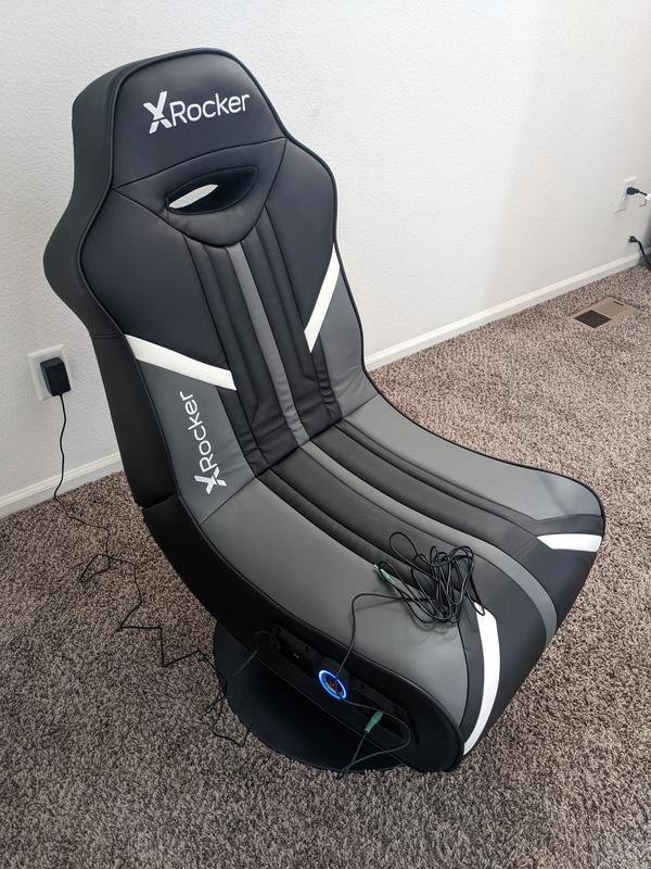 X Rocker Nebula Pedestal Gaming Chair Gray Bluetooth Audio, 55 OFF