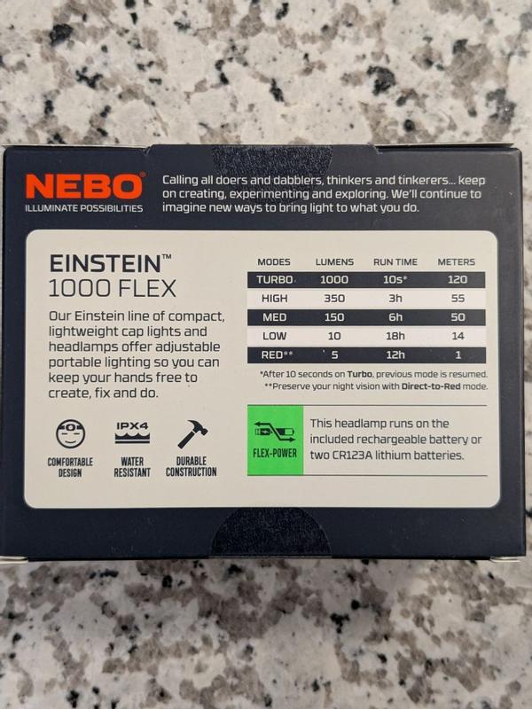 EINSTEIN® 1000 FLEX Rechargeable Headlamp | NEBO