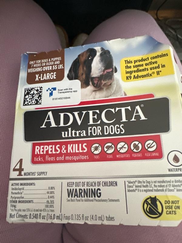 Advecta Ultra Flea Tick Mosquito Treatment for Small Dogs 5-10 lbs