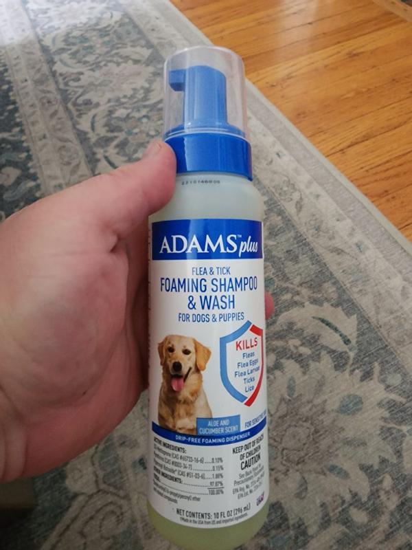 Adams Plus Flea Tick Foaming Shampoo Wash for Cats Kittens 10 fl Petsense