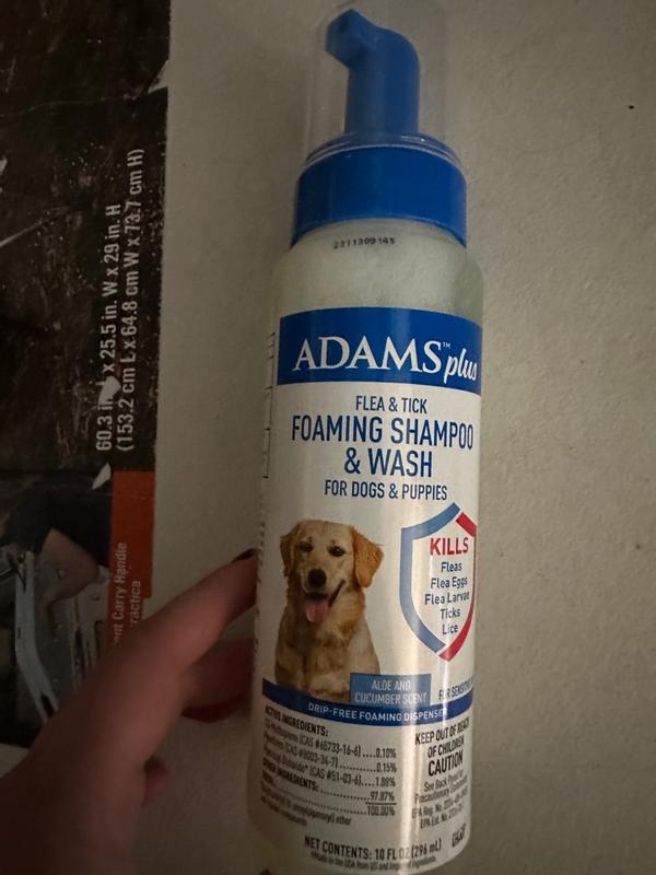 Adams Plus Flea Tick Foaming Shampoo Wash for Cats Kittens 10 fl Petsense