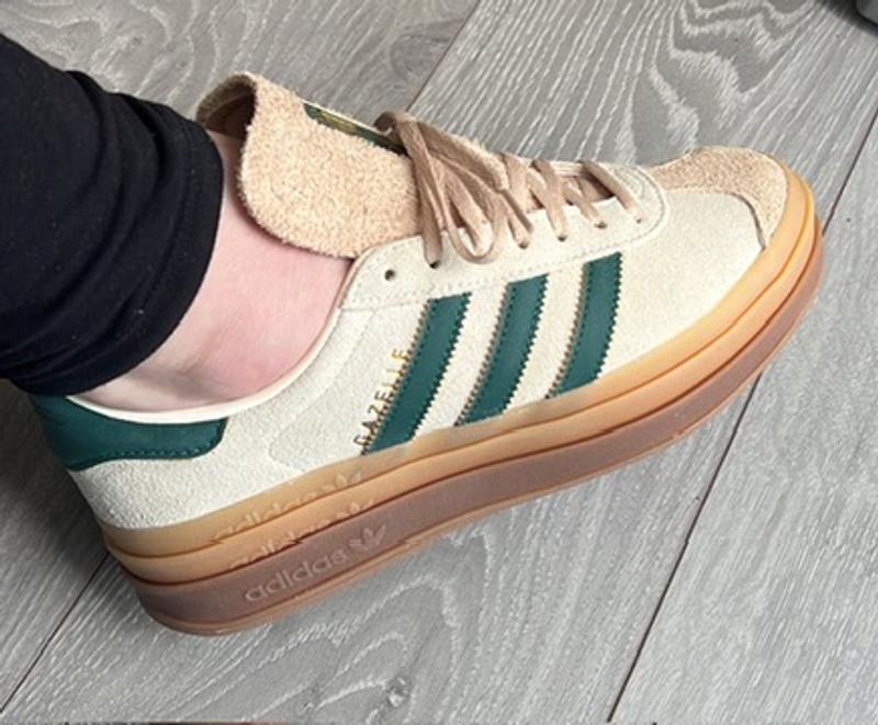 adidas Originals Gazelle Bold Women's Platform Shoes - Green/Pink