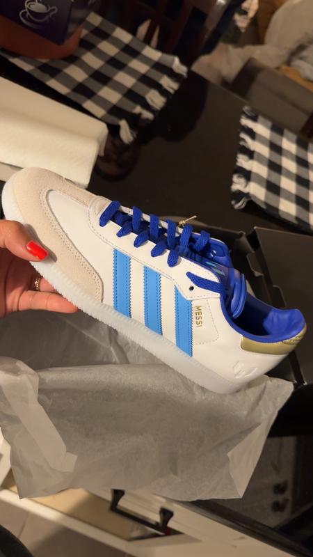 adidas Originals Samba Messi "Ftwr White/Royal" Men's Indoor Soccer Shoe
