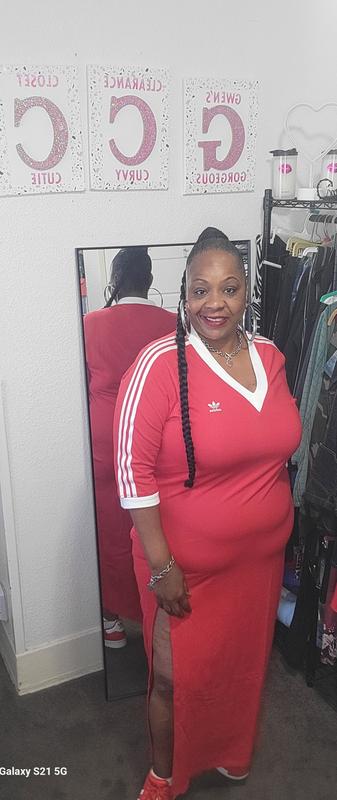 white christmas dresses adidas Adicolor Classics 3-Stripes Maxi Dress main image 0