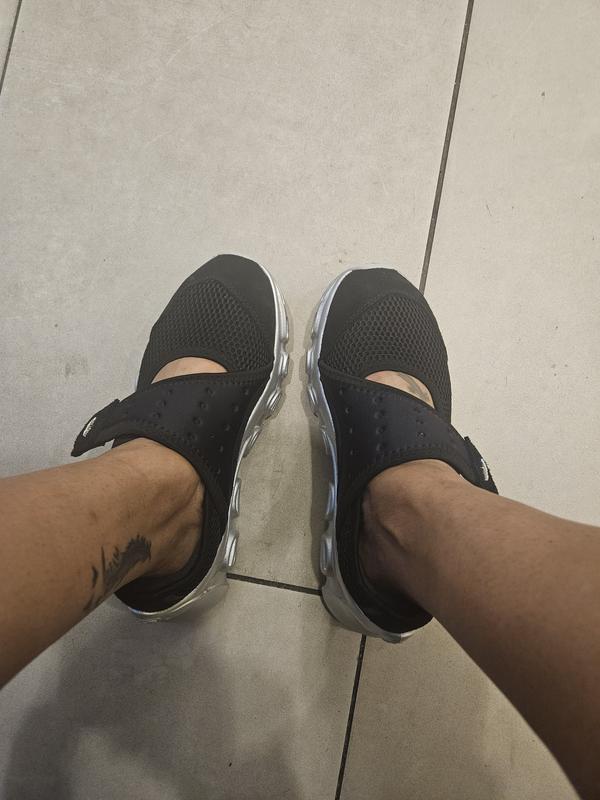 Customer photo for ". I worked in these sneakers all day. Best decisio"