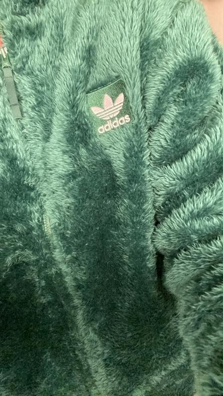 adidas Originals Essentials+ fluffy full zip fleece in night