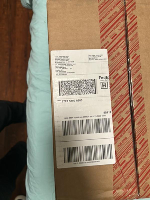 Photo submitted with review of product