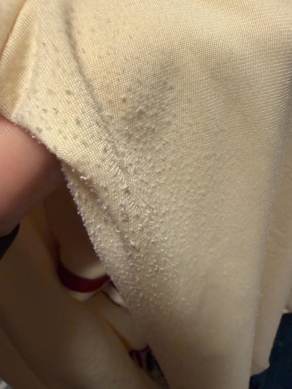 Customer photo for "Fabric is garbage quality."