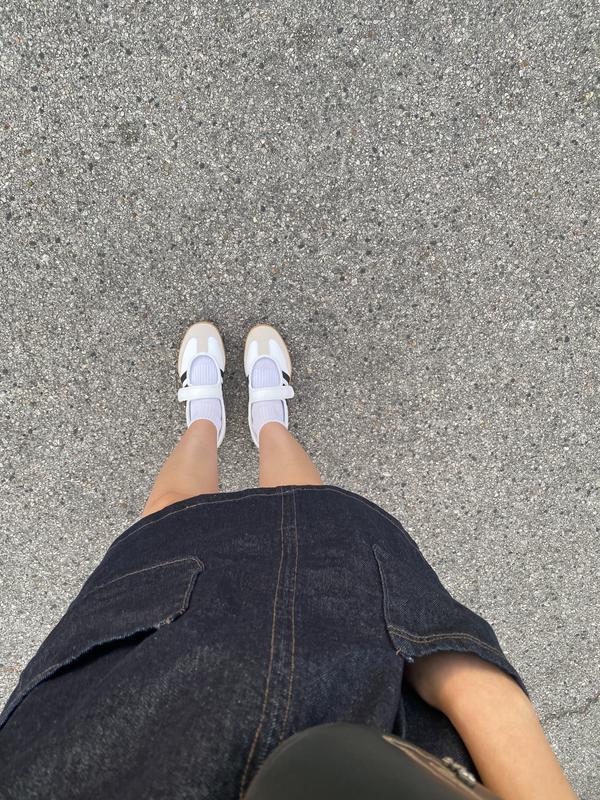 Customer photo for "Cute and comfy with and without socks!"