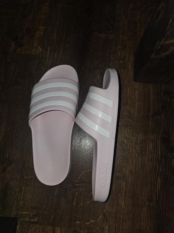 Customer photo for "Adidas slides"