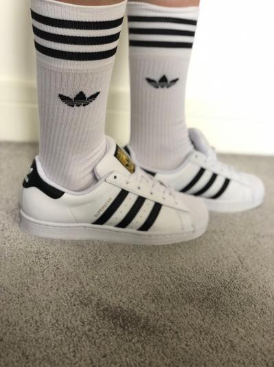 adidas Superstar "Black/White" Grade School Kids' Shoe