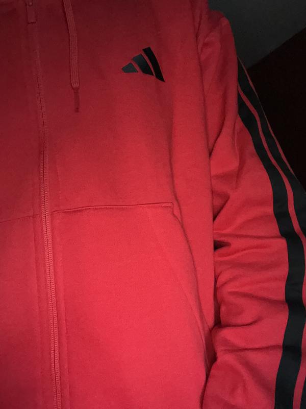 Men's Regular-Fit 3-Stripes Full-Zip Fleece Hoodie