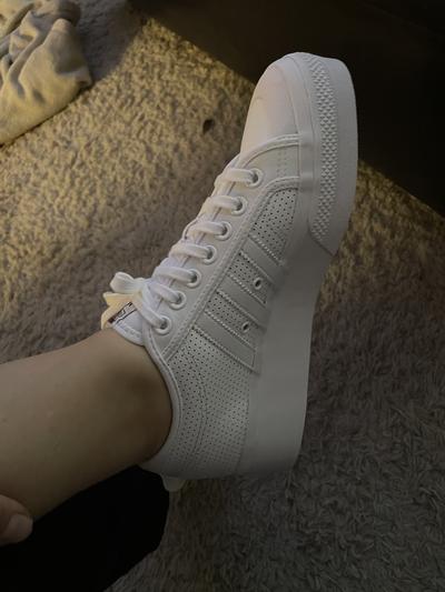 adidas gazelle silver green womens Adidas Nizza Platform Sherpa Women's Shoes Wonder White-Cloud White-Am