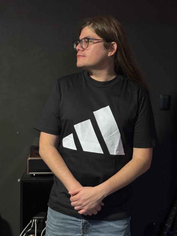 Men's 3 Bar Logo Graphic Cotton T-Shirt  