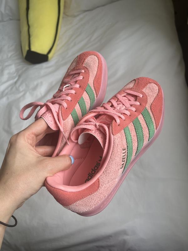 adidas gazelle silver green womens Adidas Gazelle Indoor Collegiate Green Lucid Pink  Secured Stuff