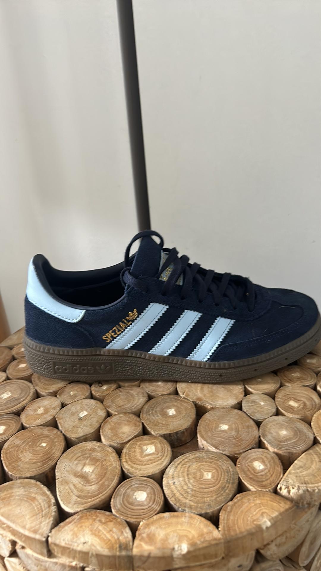 adidas Originals Grade School Boys' Leather Lace Up Shoes - Navy