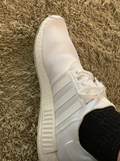 Adidas Nmd R1 Triple White Custom Adidas Shoes Mens Womens Size 38-44