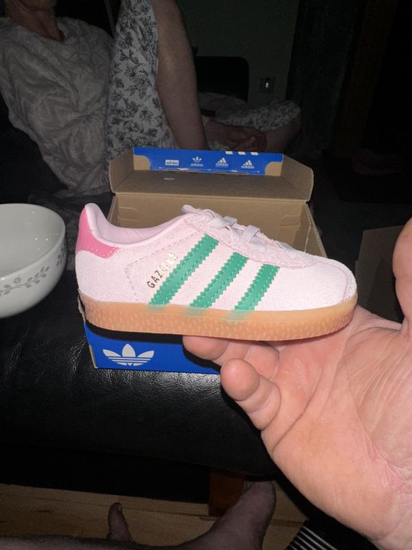 adidas Originals Gazelle "Clear Pink/Court Green/Bliss Pink" Toddler Girls'  Shoe