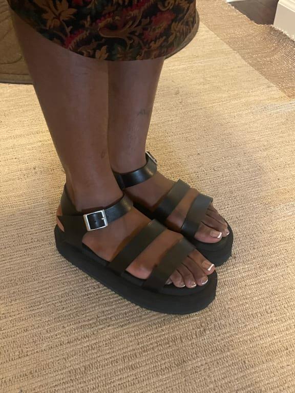 Double-Strap Platform Sandal