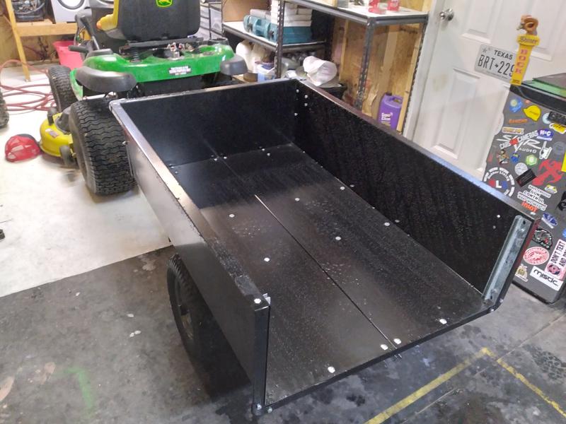 After assembly attached to mower