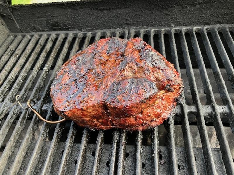 Beef roast on charcoal grill best sale