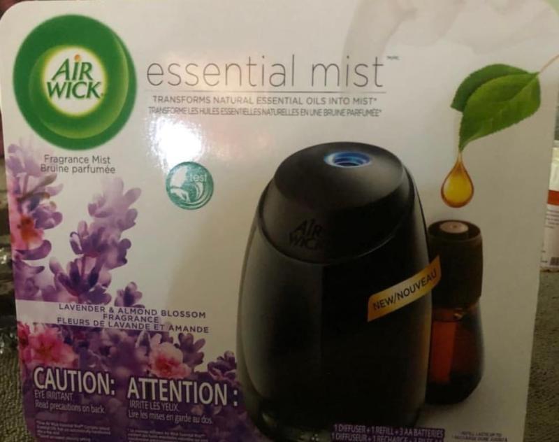 Air Wick Essential Mist Starter Kit Free Refill Lavender & Almond Blossom :  Cleaning fast delivery by App or Online