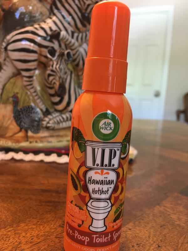 Air Wick V.I.P. Pre-Poop Toilet Sprays, Lemon/Lavender/Hawaiian/Fresh Model/Rosy Starlet/Fruity Pin-up, Contain  Essential Oils, Travel size Air Fresheners