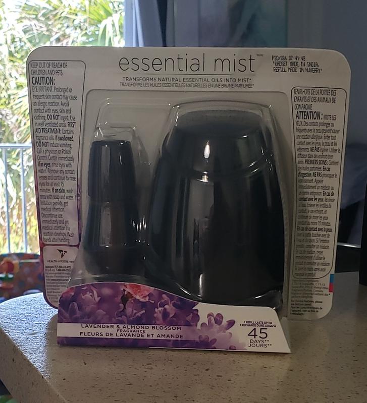 Air Wick Essential Mist 0.67 oz. Lavender and Almond Blossom Automatic Air  Freshener Diffuser Refill 62338-98552 - The Home Depot