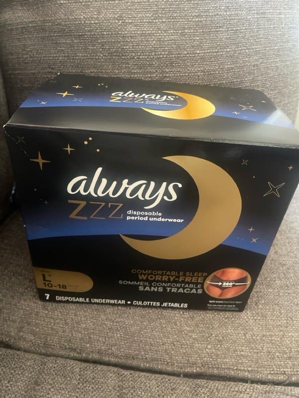 Always ZZZ Overnight Disposable Period Underwear for Women Walgreens